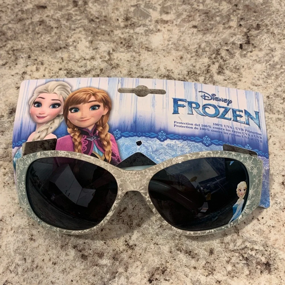 Disney frozen sunglasses, necklace, and stuffed animal lot